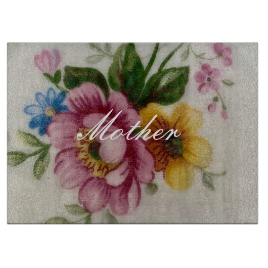 磁器インスパイアフローラ板 カッティングボード (正面)