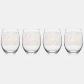 磁器インスパイアフローラ無茎ワイングラス ステムなしワイングラス (裏面)