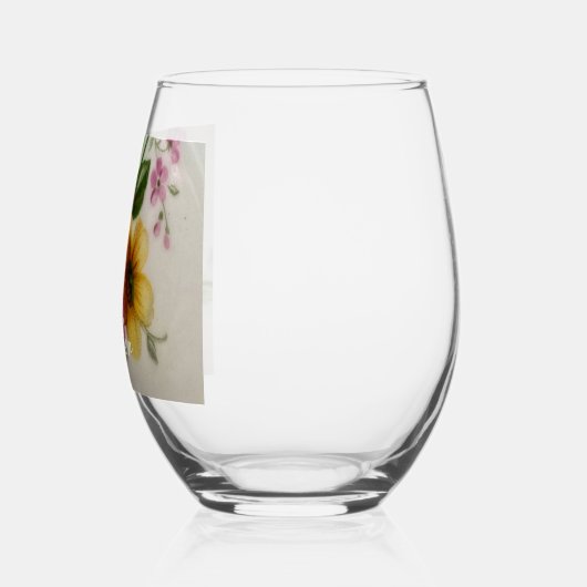 磁器インスパイアフローラ飲み物用品セット ステムなしワイングラス (左)