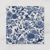 磁器エレガンス：青いフローラ結婚ズ エンクロージャーカード (裏面)