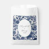 磁器エレガンス：青いフローラ結婚ズ フェイバーバッグ (正面)