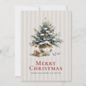 磁器エレガントのクリスマスツリーポット シーズンカード (正面)