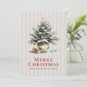 磁器エレガントのクリスマスツリーポット シーズンカード (スタンド正面)