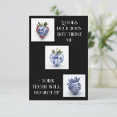 磁器ストロベリーフラットサンキューカード サンキューカード (スタンド正面)