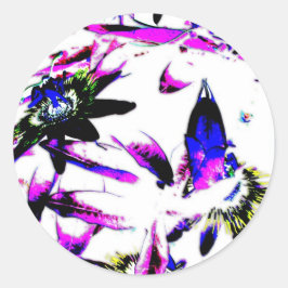 磁器パッシフローラフラワー – シール