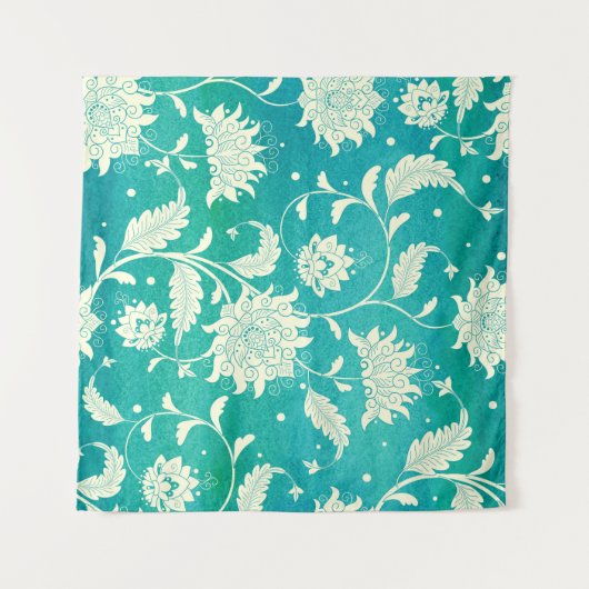 磁器中国のフローラ水彩 タペストリー (正面(横))