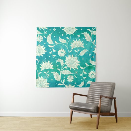 磁器中国のフローラ水彩 タペストリー (インサイチュ)