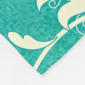 磁器中国のフローラ水彩 フリースブランケット (角)