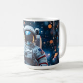 磁器宇宙飛行士テディ コーヒーマグカップ (正面右)