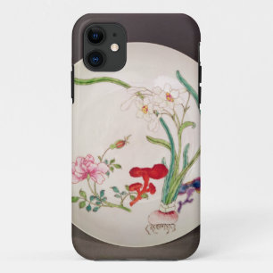 磁器皿、familleのばら色の装飾、Yung陳 iPhone 11 ケース