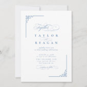 磁器風チャイニーズ・ポリ・スタイルのウェディング ID1094 招待状 (正面)