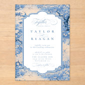 磁器 – インスパイア陶器模様ID1094 アクリル招待状 (正面)