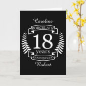 磁器 結婚記念日 18年 カード (黄色い花)