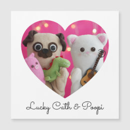 磁気かわいいエレガントミニマルハートフォトカード