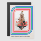 磁気と明メリーるいレトロホリデーフォトカード マグネット招待状 (正面/裏面)