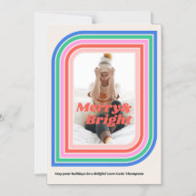 磁気と明メリーるいレトロホリデーフォトカード