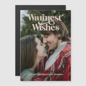 磁気の暖かい願いフォトホリデーカード マグネット招待状 (正面/裏面)