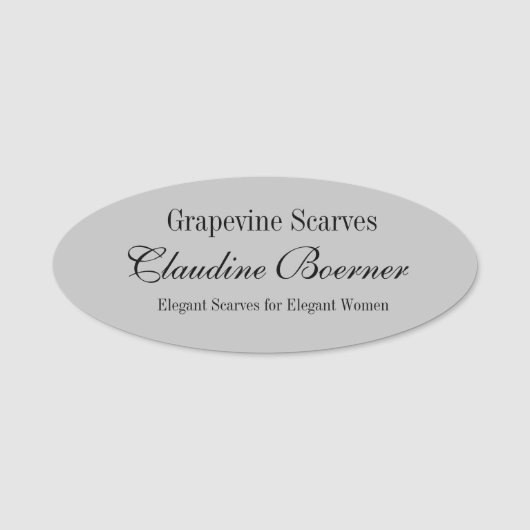 磁気カスタマイズ可能な楕円形の名札のバッジのCrafter 名札 (正面)