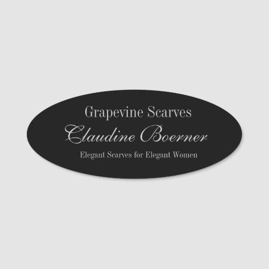 磁気カスタマイズ可能な楕円形の名札のバッジのCrafter 名札 (正面)