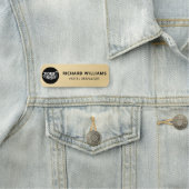 磁気カスタムピンまたは安全ピンのフェイク金ゴールド従業員 名札 (インサイチュ)