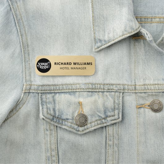 磁気カスタムピンまたは安全ピンのフェイク金ゴールド従業員 名札 (インサイチュ)