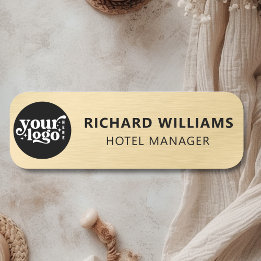 磁気カスタムピンまたは安全ピンのフェイク金ゴールド従業員 名札