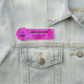 磁気カスタムピン付きロゴ従業員名タグ 名札 (インサイチュ)