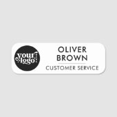 磁気カスタム留め具を備えたロゴ名タグ 名札 (正面)