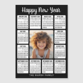 磁気カレンダー縦写真 – HNYブラック (正面)