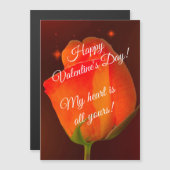 磁気カードイエローレッドローズバレンタインデー (正面/裏面)