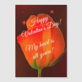 磁気カードイエローレッドローズバレンタインデー (正面)