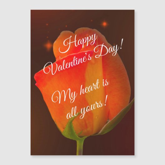 磁気カードイエローレッドローズバレンタインデー (正面)