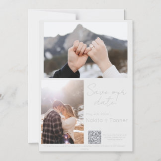 磁気カード、サイズ： 5" x 7"、封筒：白 マグネット招待状