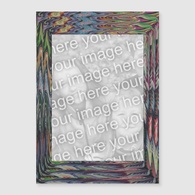 磁気カード – 汚れたカラーフレームテンプレート (正面)