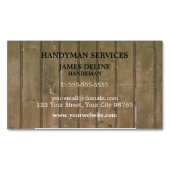 磁気シンプルな木の板の便利屋 マグネット名刺 (正面)