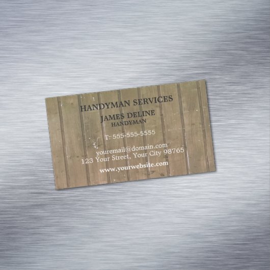 磁気シンプルな木の板の便利屋 マグネット名刺 (インサイチュ)