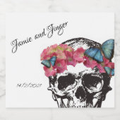 磁気スカル結婚ボトルラベル ビールラベル (シングルラベル)