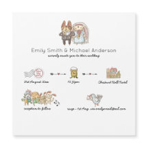 磁気タイムラお洒落イン結婚式招待状