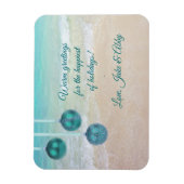 磁気ビーチクリスマスウォームグリーティング マグネット (縦)