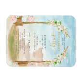 磁気ビーチ海岸線走パーティー招待状 マグネット (横)