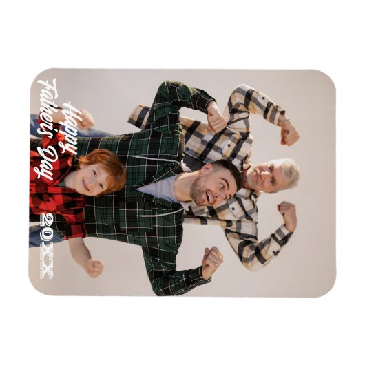 磁気ファミリフォトフレーム |父の日の写真 マグネット (横)