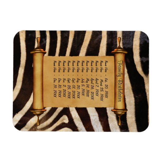 磁気ファミリ誕生日リマインダカスタマイズー –  マグネット (横)