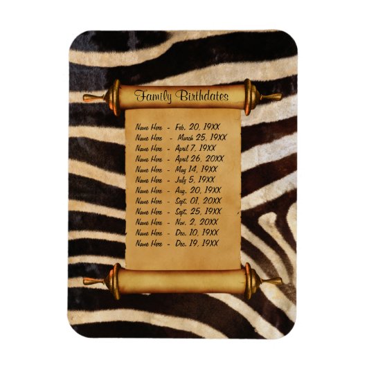 磁気ファミリ誕生日リマインダカスタマイズー – マグネット (縦)