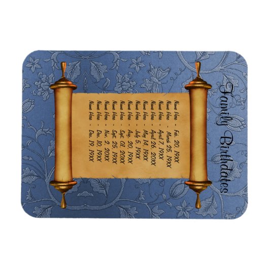 磁気ファミリ誕生日リマインダカスタマイズー –  マグネット (横)