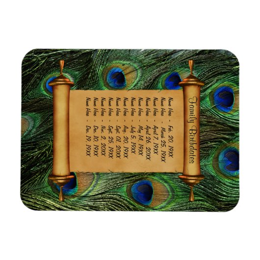 磁気ファミリ誕生日リマインダカスタマイズー –  マグネット (横)