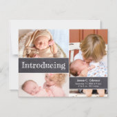 磁気フォトコラージュ第3ベビー マグネット招待状 (正面)