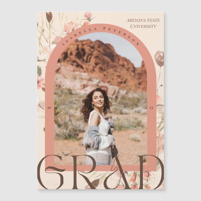 磁気ボホフローラアーチフレーム卒業写真 (正面)