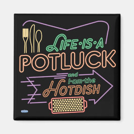 磁気メッセージ「Potluck Hotdish」 マグネット