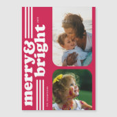 磁気メリーおよび明るいレトロマゼンタフォトカード (正面)