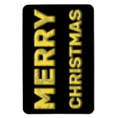 磁気メリークリスマス金ゴールド マグネット (縦)